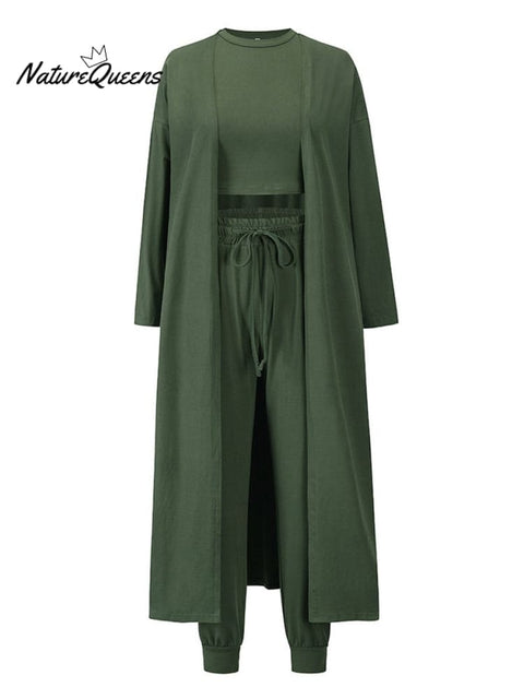 Women's Fall Knit Exercise Set Outfit