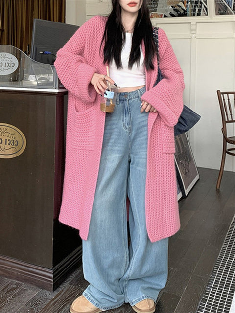 Women's Long Sleeve Knit Cardigan Jacket