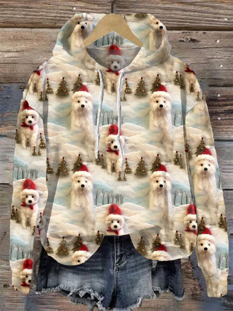 Women's   Dog Christmas Print Casual Sweatshirt
