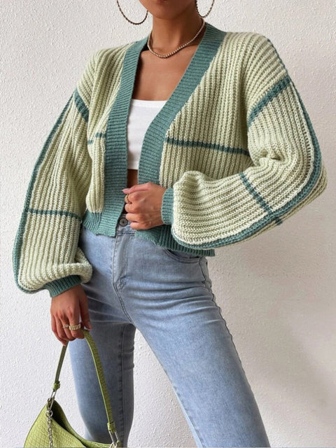 Women's Autumn Buttonless Navel Knit Cardigan Jacket