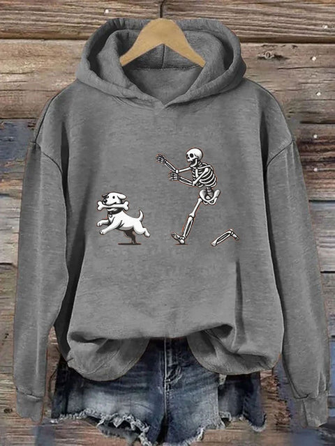 Halloween Dog Print Casual Sweatshir