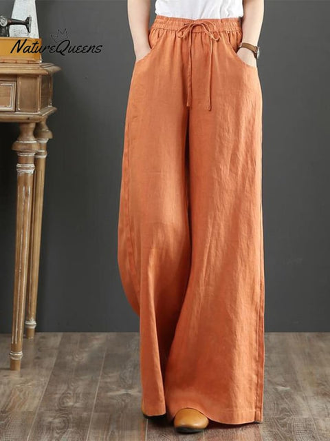Women's Solid Color Casual Straight Leg Pants