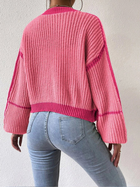 Women's Autumn Buttonless Navel Knit Cardigan Jacket