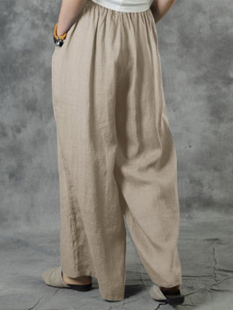 Women's Cotton And Linen Casual Pants