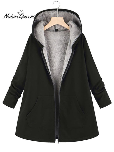 Women's Fall And Winter Casual Cotton Padded Jacket With Hood