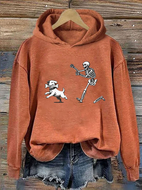 Halloween Dog Print Casual Sweatshir