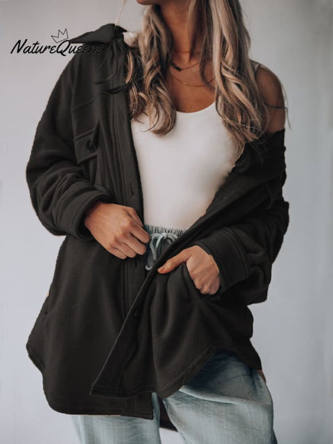 Women's Fashion Long Sleeve Single Breasted Cardigan Woolen Jacket