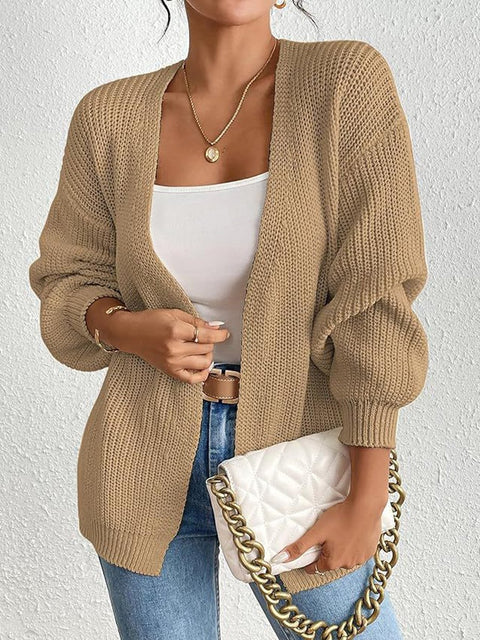 Women's Long Sleeve Casual Chunky Knit Cardigan Jacket