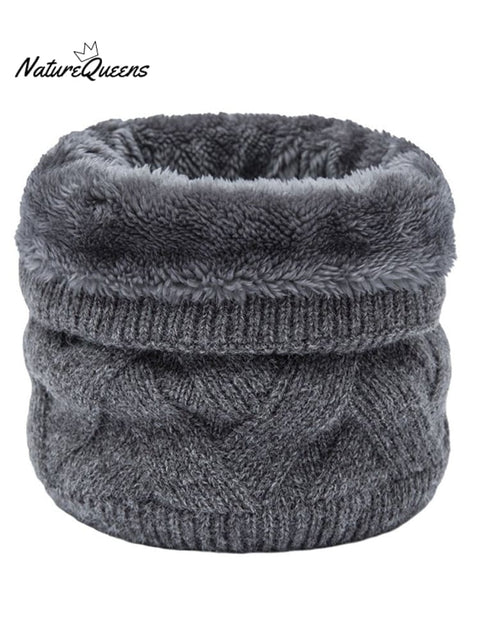 Single Loop Fleece Pullover Knitted Neck Collar
