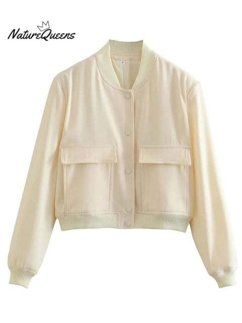 Stand Collar Large Pocket Jacket