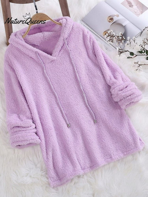 Women's Autumn And Winter Solid Color Plush Fur Pajamas