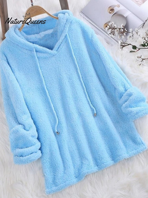 Women's Autumn And Winter Solid Color Plush Fur Pajamas