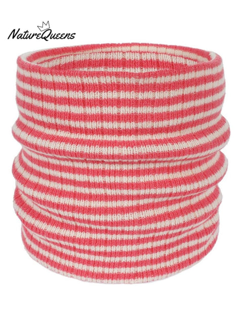 Striped Knitted Neck Scarf