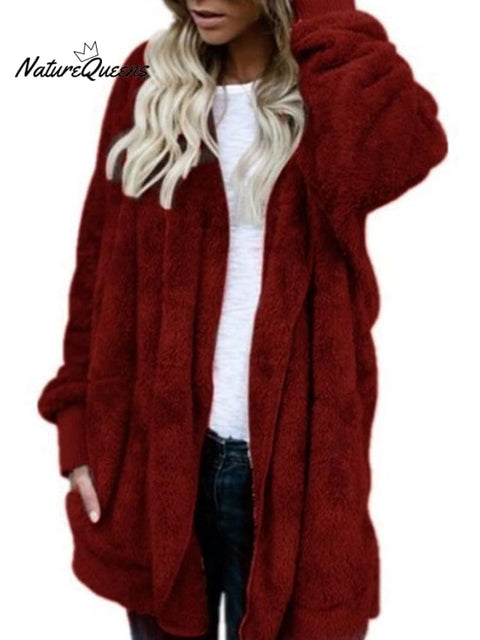 Autumn and Winter Warm Top Medium Long Coat