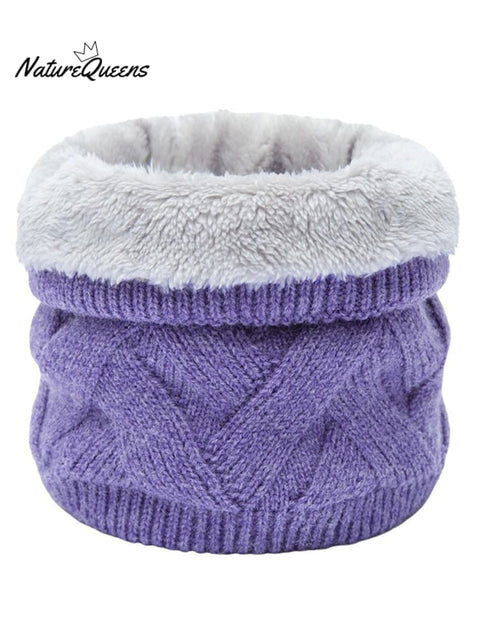 Single Loop Fleece Pullover Knitted Neck Collar