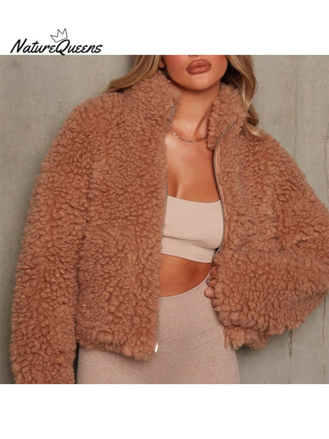 Women's Lambswool Bomber Jacket