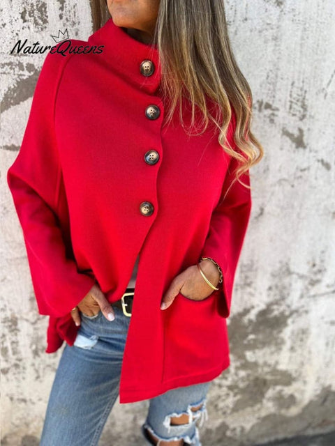 Women's Casual Lapel Neck Cardigan Knit Jacket