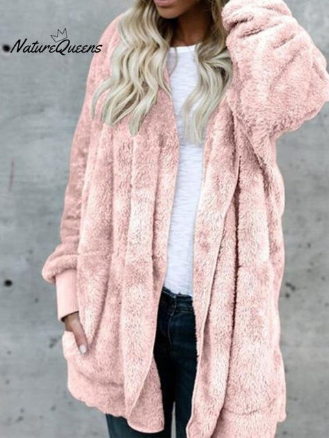Autumn and Winter Warm Top Medium Long Coat