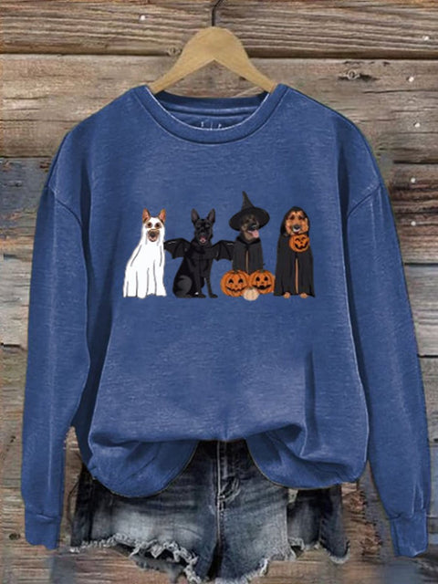 Dog Halloween Art Print Casual  Sweatshirt