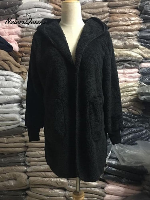 Autumn and Winter Warm Top Medium Long Coat