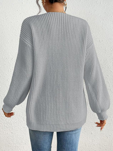 Women's Long Sleeve Casual Chunky Knit Cardigan Jacket