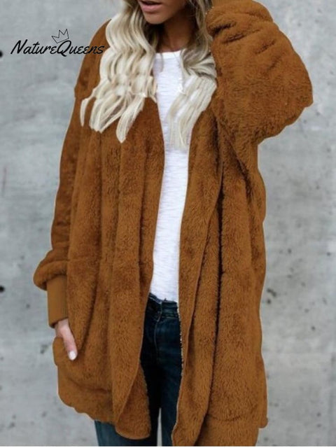 Autumn and Winter Warm Top Medium Long Coat