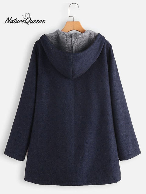 Women's Fall And Winter Casual Cotton Padded Jacket With Hood