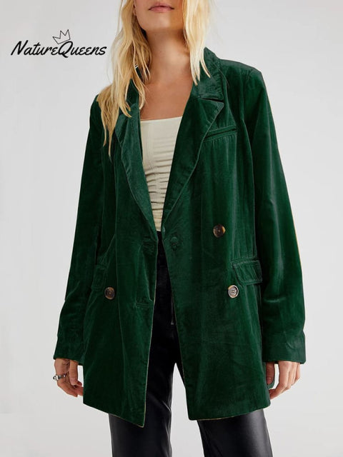 Women's Velvet Blazer Jacket