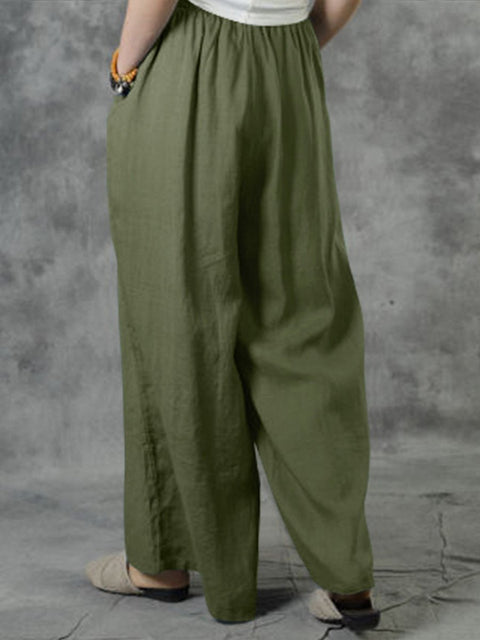 Women's Cotton And Linen Casual Pants