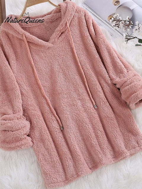 Women's Autumn And Winter Solid Color Plush Fur Pajamas
