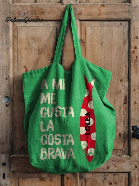 Sardine Fish Art Printed Linen Tote Bag