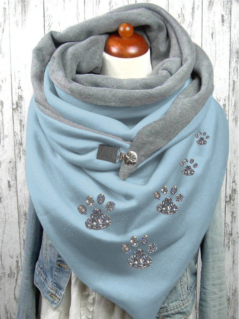 Casual cat paw scarf and shawl