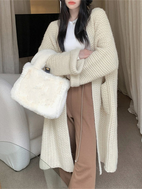 Women's Long Sleeve Knit Cardigan Jacket