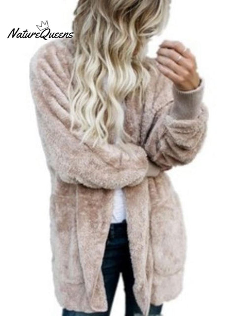 Autumn and Winter Warm Top Medium Long Coat