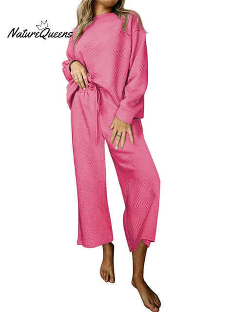 Solid Color Casual Suit Women