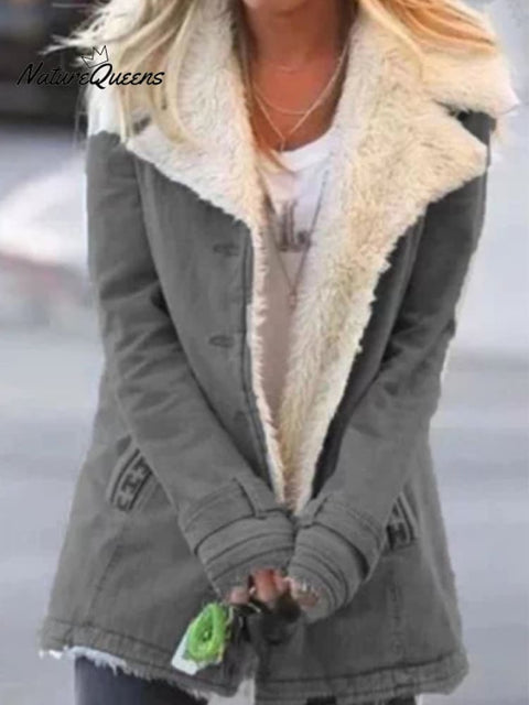 Thickened Fleece Long-sleeved Warm Cotton Jacket