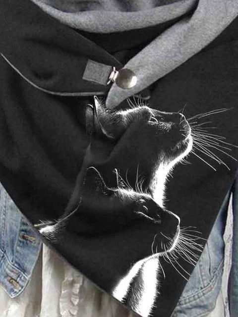 Cute Cat Adult And Child Scarf