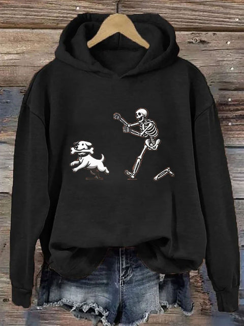 Halloween Dog Print Casual Sweatshir