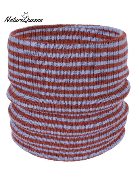Striped Knitted Neck Scarf