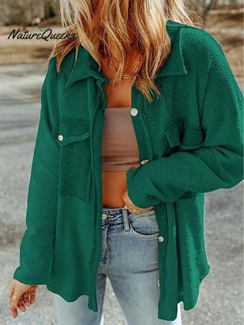 Spliced raw Edge Dolman Sleeve Casual Jacket