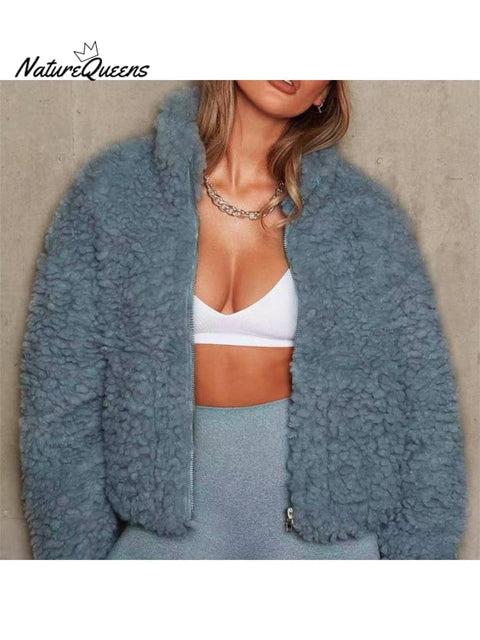 Women's Lambswool Bomber Jacket