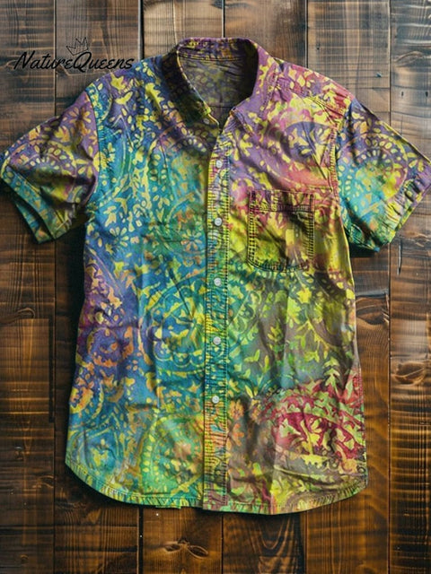 Colourful Cashew Flower Print Casual 100% Cotton Shirt