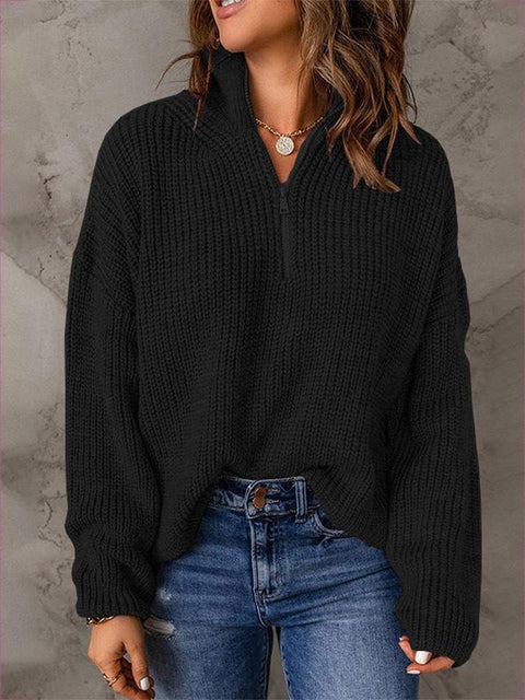 Women's V-Neck Casual Solid Color Sweater