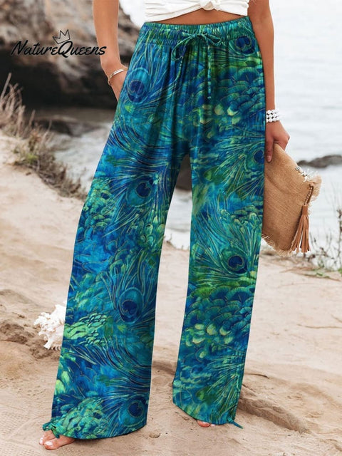 Women's Animal Art Printed Cotton And Linen Casual Pants