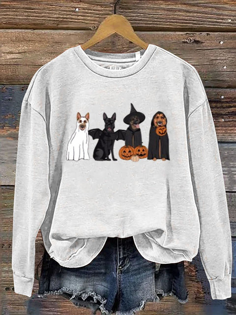 Dog Halloween Art Print Casual  Sweatshirt