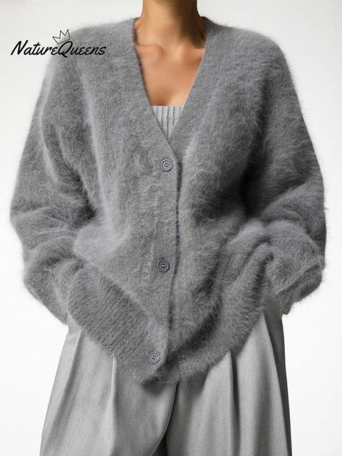 Women's Solid Color Stylish Warm Casual Knitted Coat