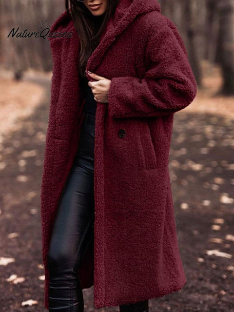 Autumn and Winter Long Long-sleeved Woolen Coat for Women