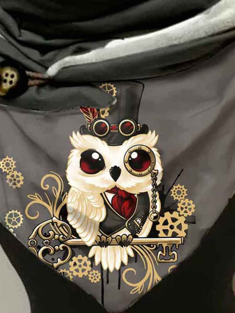 Women's Owl Print Casual Wrap Scarf