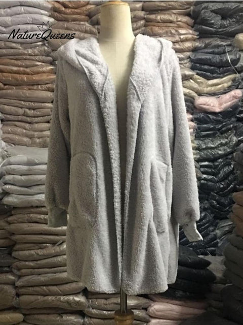 Autumn and Winter Warm Top Medium Long Coat