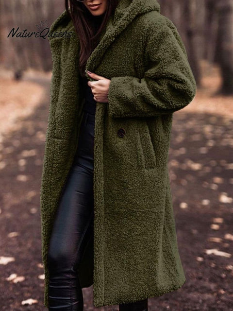 Autumn and Winter Long Long-sleeved Woolen Coat for Women